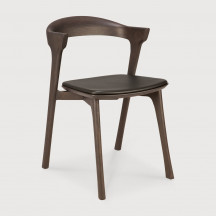 Chaise Bok en chêne brun - cuir marron Ethnicraft