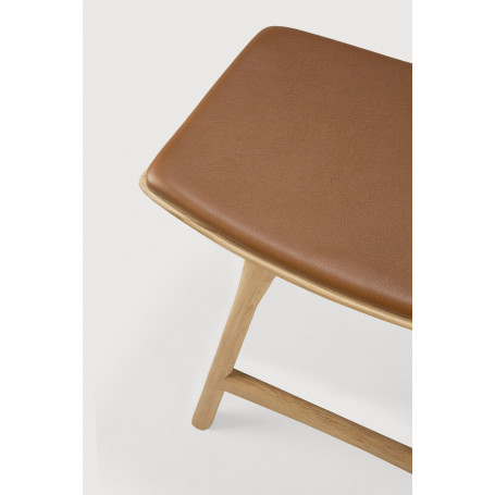 Tabouret Osso en chêne - cuir cognac Ethnicraft