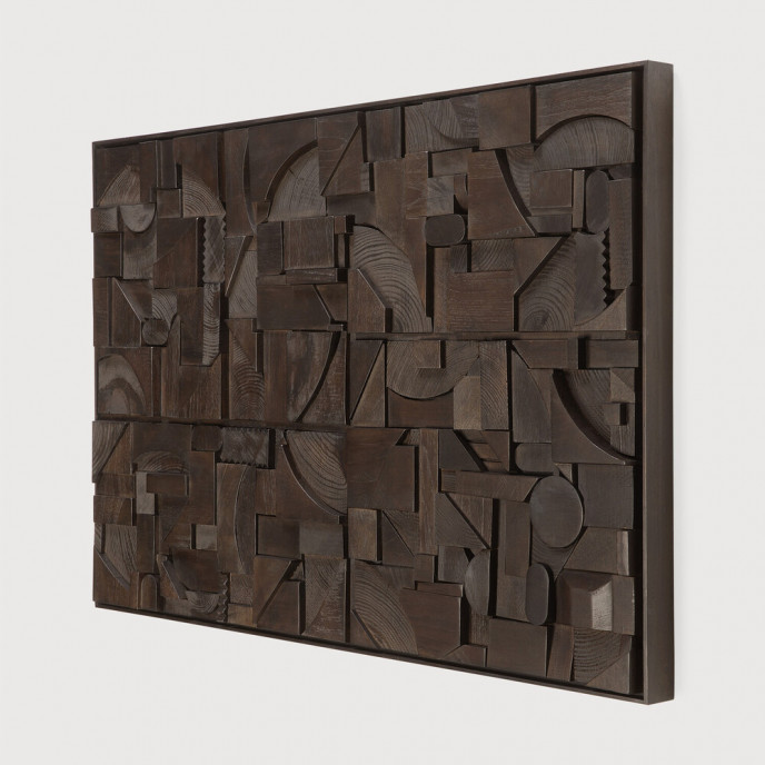 Décoration murale Teck 90x60 - Marron foncé Ethnicraft