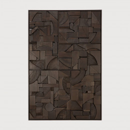 Décoration murale Teck 90x60 - Marron foncé Ethnicraft