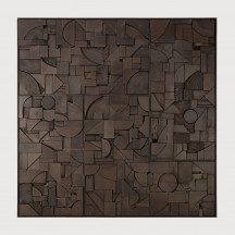 Décoration murale Teck 100x100 - Marron foncé Ethnicraft