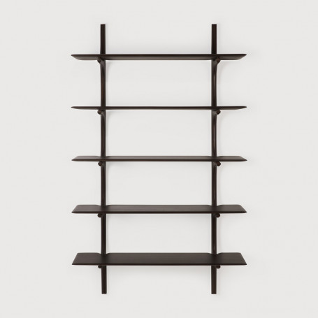 Etagère murale acajou brun foncé L100 H 197 Ethnicraft