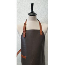 Tablier en cuir de buffle lisse Tennessee Taille L - Marron Xapron