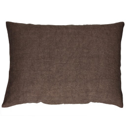 Coussin en lin L 70 x l 50 cm Basics - Brun Pomax