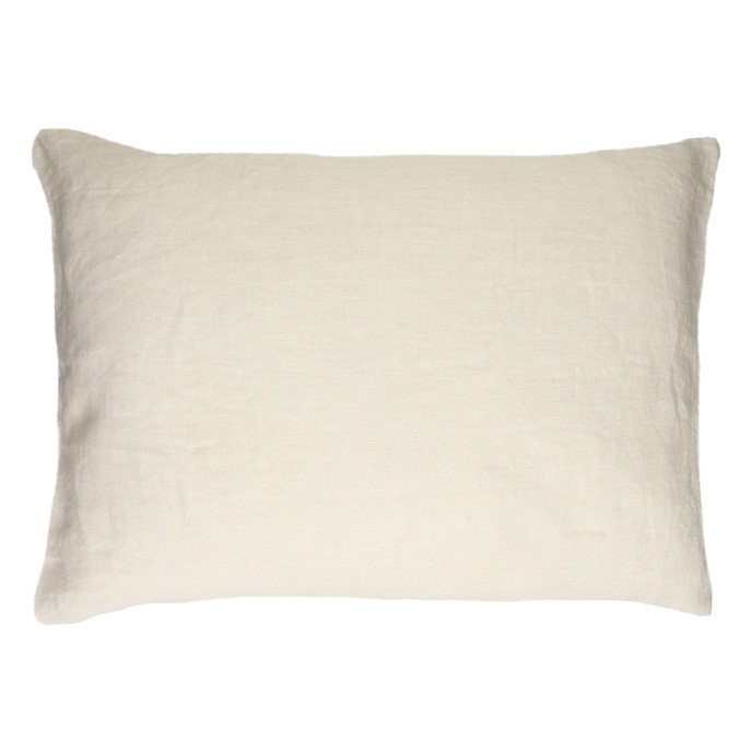 Coussin en lin L 70 x l 50 cm Basics - Ivoire Pomax