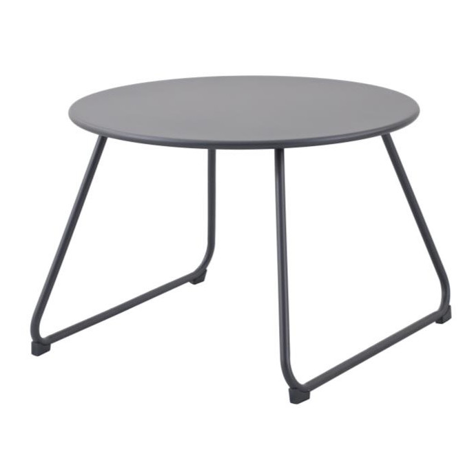 Table basse Ø 60x41cm acier - Gris mat Créador