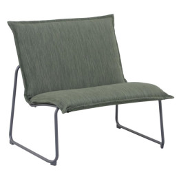 Chaise détente empilable en acier / polytex - Vert chiné Créador