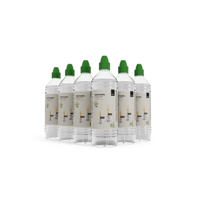 Lot de 6 bouteilles de bioethanol 1 L Höfats Lot de 6 bouteilles de bioethanol 1 L Höfats