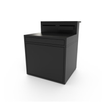 Meuble plan de travail en acier noir Forge Adour