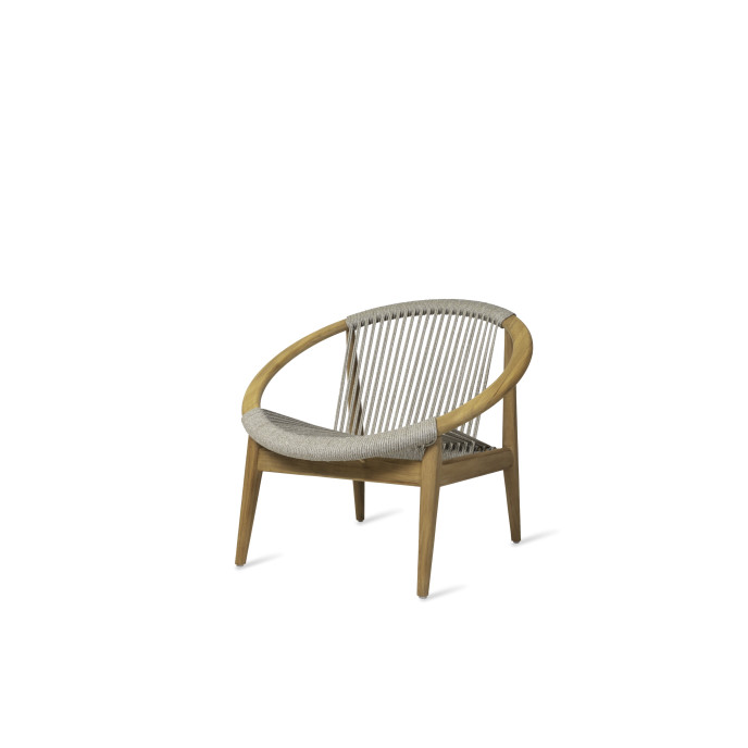 Fauteuil Lounge Frida teck / corde beige Vincent Sheppard