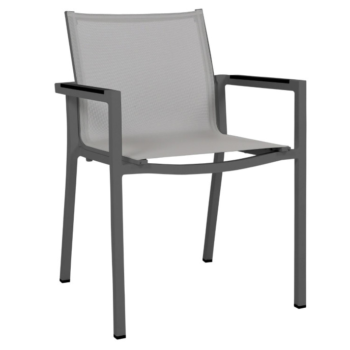 Fauteuil empilable Amaka - Gris Les Jardins