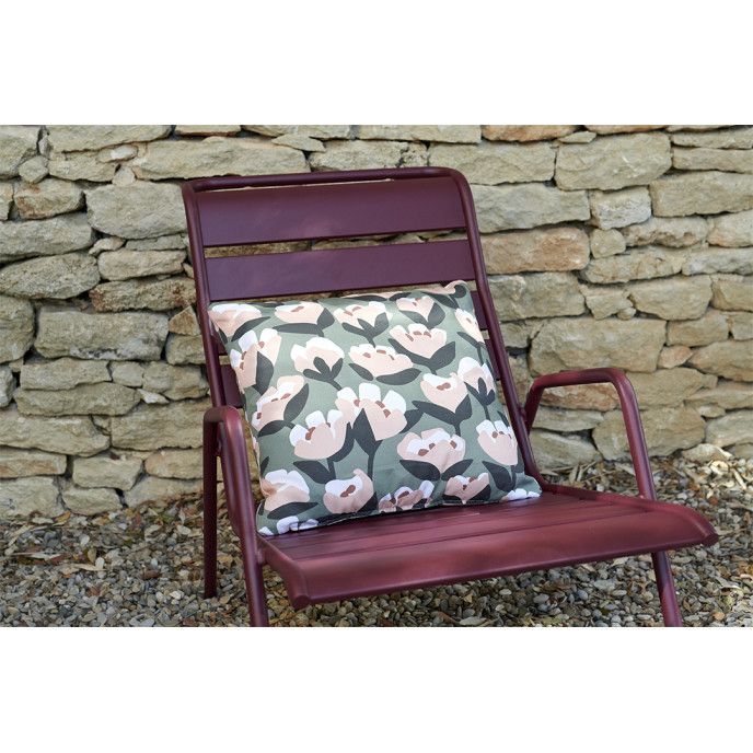 Coussin 44x44 Bouquet Sauvage Tulipe Guimauve Fermob