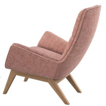 Fauteuil Moro Tissu Magnolia Pieds en chêne Flexlux