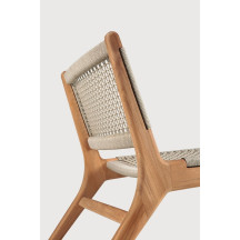 Fauteuil Jack en teck & tissu tressé beige Ethnicraft
