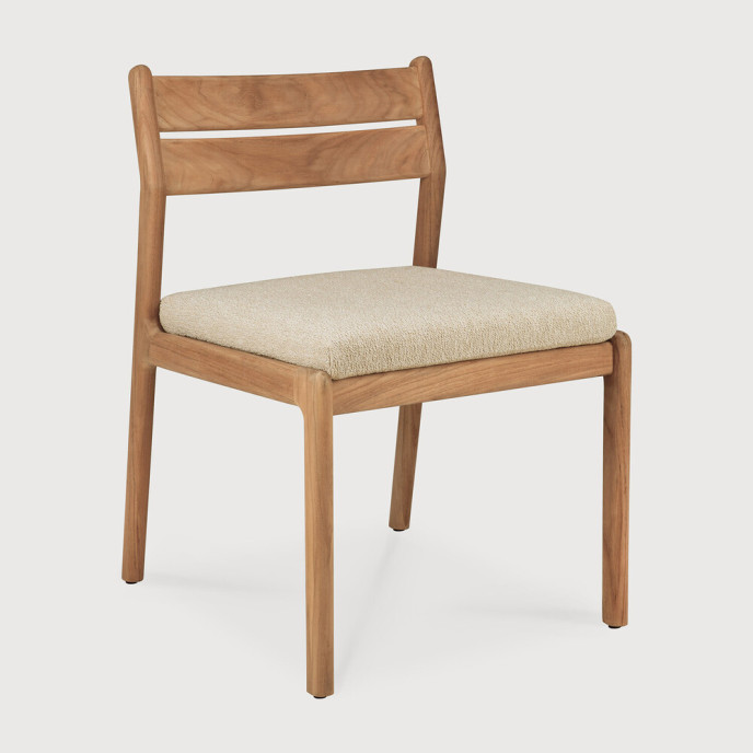Chaise Jack en teck & tissus - couleur sable Ethnicraft Chaise Jack en teck & tissus - couleur sable Ethnicraft
