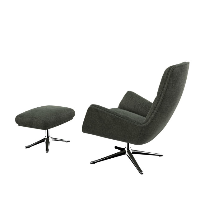 Repose-pieds Moro Tissu Tortue Pieds en Aluminium Flexlux