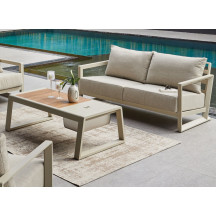 Ensemble détente Perth - Crème et Chêne Proloisirs