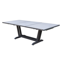 Table extensible plateau latté AMAKA - Gris espace Les Jardins