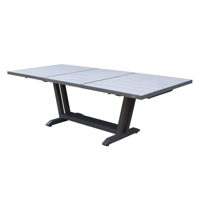 Table extensible plateau latté AMAKA - Gris espace Les Jardins