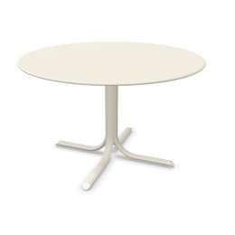 Table bord rond System - Blanc Emu