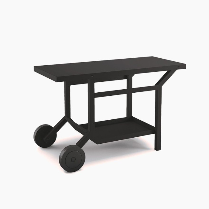 Table Roulante En Acier Noir Forge Adour