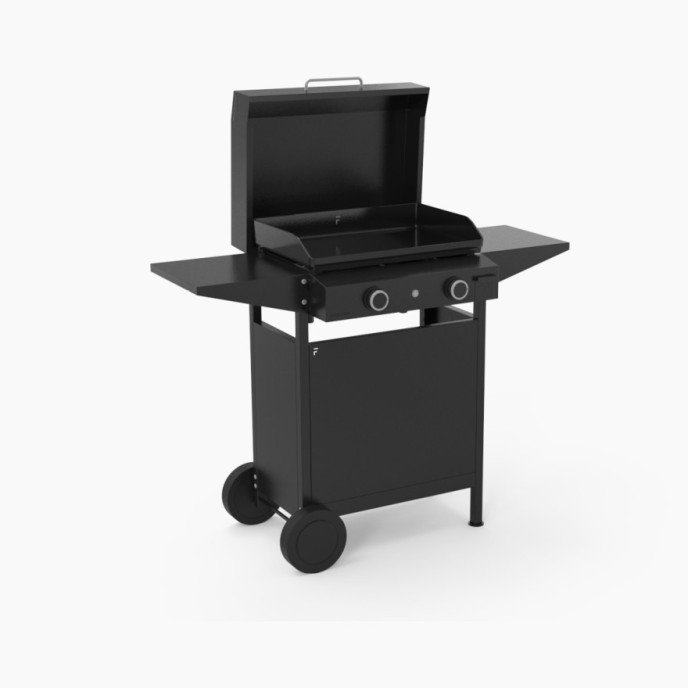 Couvercle plancha Origin 60 en acier noir Forge Adour