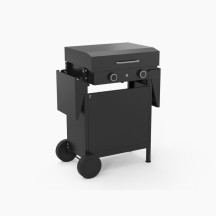 Chariot fermé pour Plancha Origin 60 cm Acier noir Forge Adour