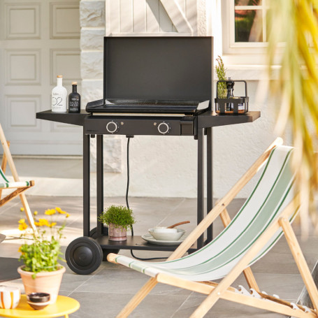 Plancha électrique Base 60 en acier noir Forge Adour