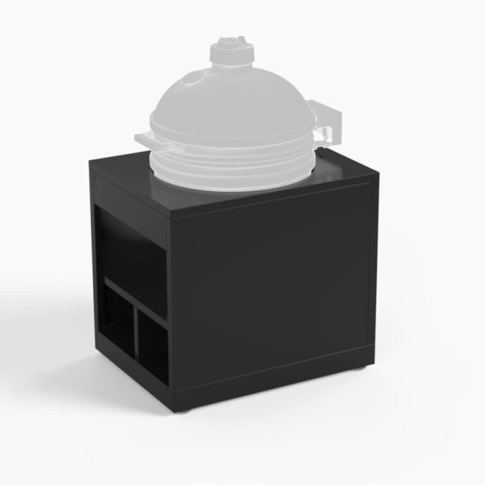 Support Kamado fermé en acier noir Forge Adour