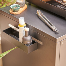 Desserte roulante acier fermé noir Forge Adour