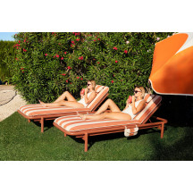 Lit de repos d’extérieur Sunbun Terracotta / Mist Orange Creme Fatboy®