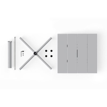 Petite table de jardin Fred Square Bistreau Light Grey Fatboy®