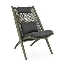 Fauteuil Lounge Aloha Vert Bizzotto