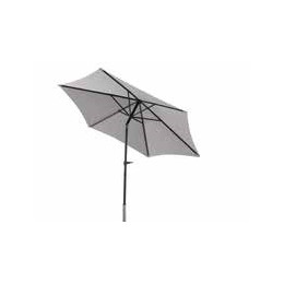 Parasol droit Mano Ø 270 cm Gris Clair Chiné Creador