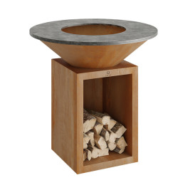 Brasero Classic+ Storage 100 corten Ofyr