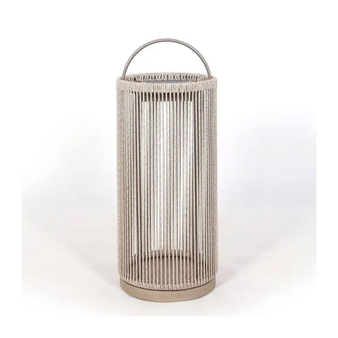 Lantèrne solaire Ø35 cm/ H 65 cm beige - Les Jardins