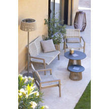 Table basse solaire Ø 50 cm Tecka 500 lumens - Les Jardins