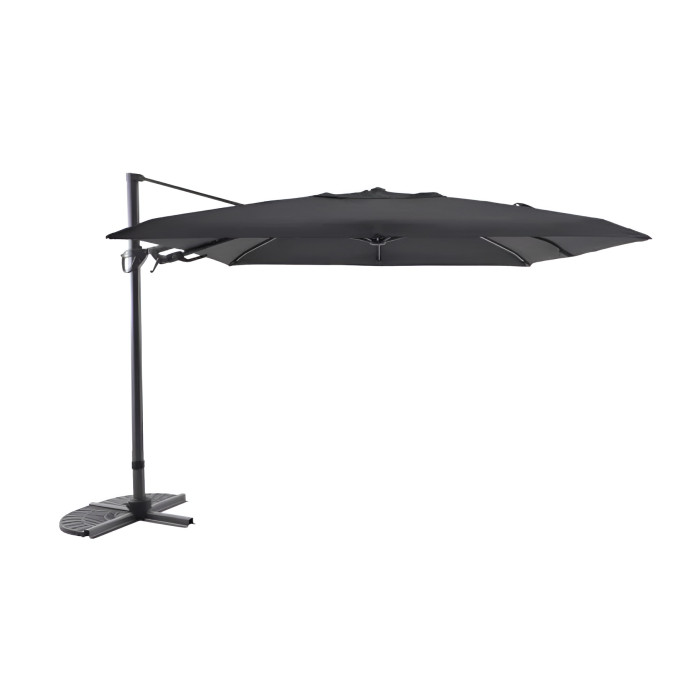 Parasol déporté Deluxe+ 3 x3 m Anthracite Chiné MWH