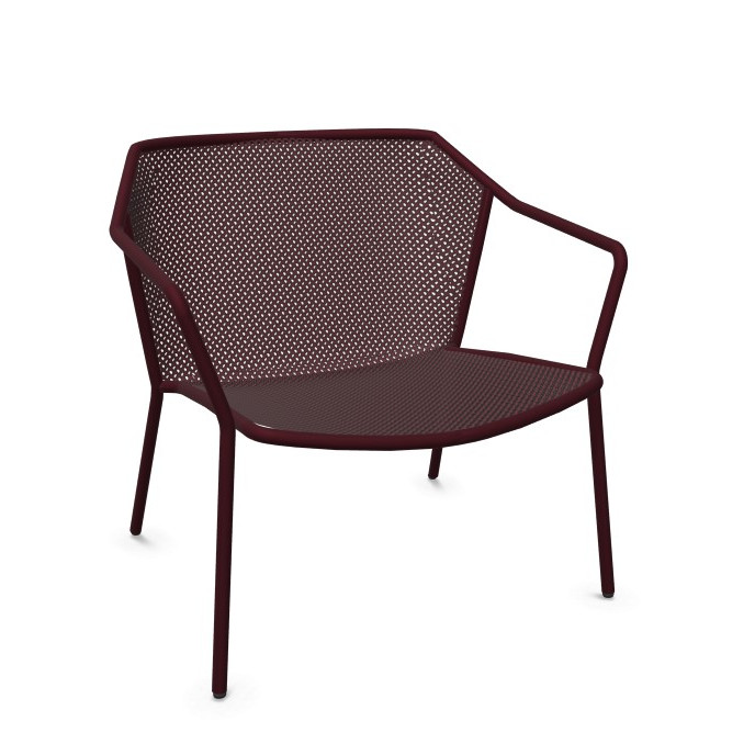 Fauteuil bas Darwin - Rouge Intense Emu