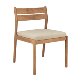 Chaise Jack en teck & tissus - couleur sable Ethnicraft