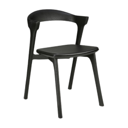 Chaise Bok en chêne noir - cuir noir Ethnicraft