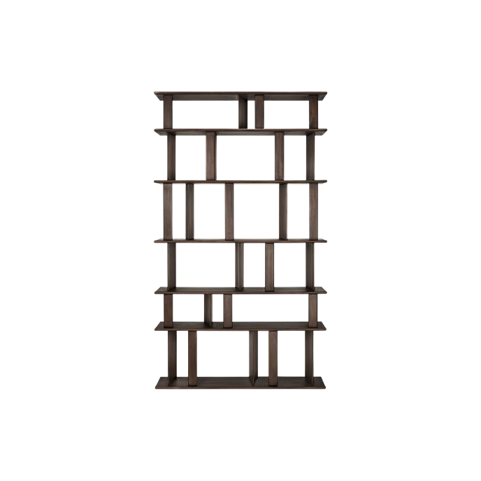 Etagère Block en Acajou L 133 H 207 cm Etnicraft