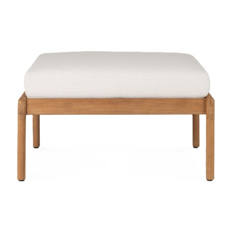 Repose-pieds en teck & tissu - couleur blanc cassé Ethnicraft