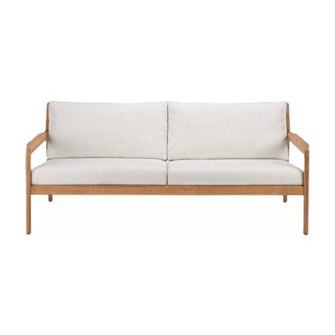 Canapé Jack en teck et tissu - couleur blanc cassé L 180 Ethnicraft