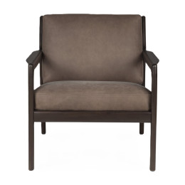 Fauteuil Jack coussin cuir Marron Ethnicraft