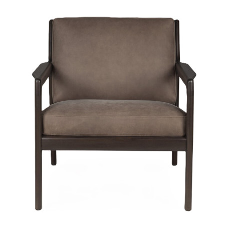 Fauteuil Jack coussin cuir Marron Ethnicraft