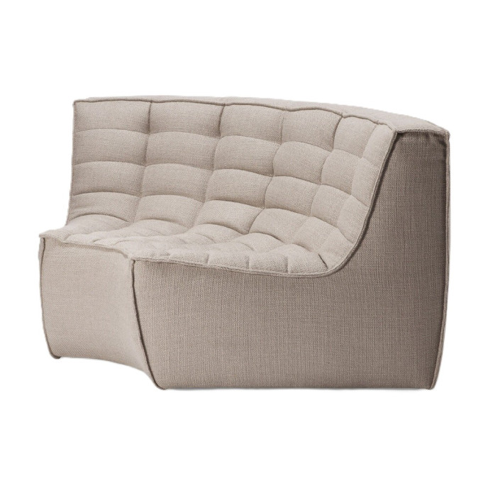 Canapé N701 - module d'angle arrondi - beige Ethnicraft