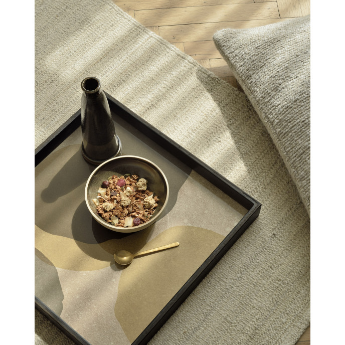 Plateau en verre Overlapping Dots cannelle Ethnicraft