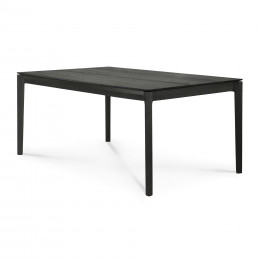 Table Bok en chêne - noir - vernis 160 x 80