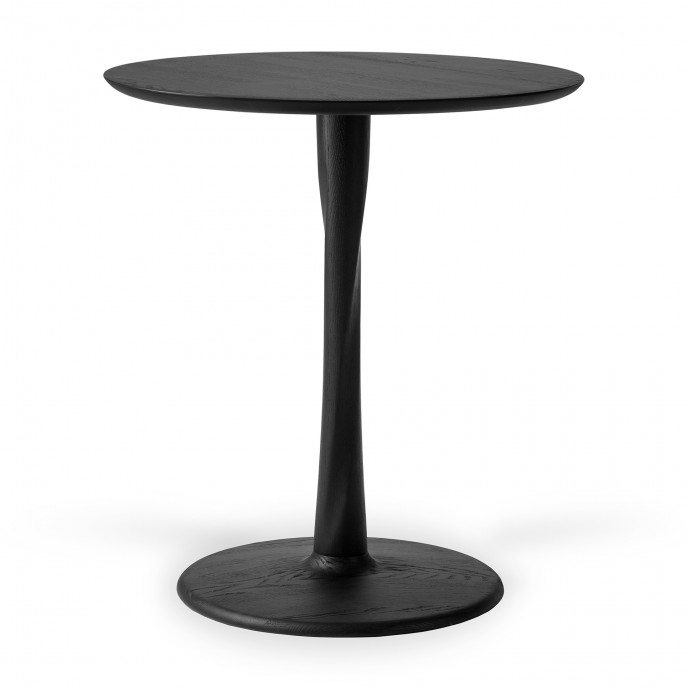 Table Torsion en chêne - noir - vernis Ø 70 Ethnicraft